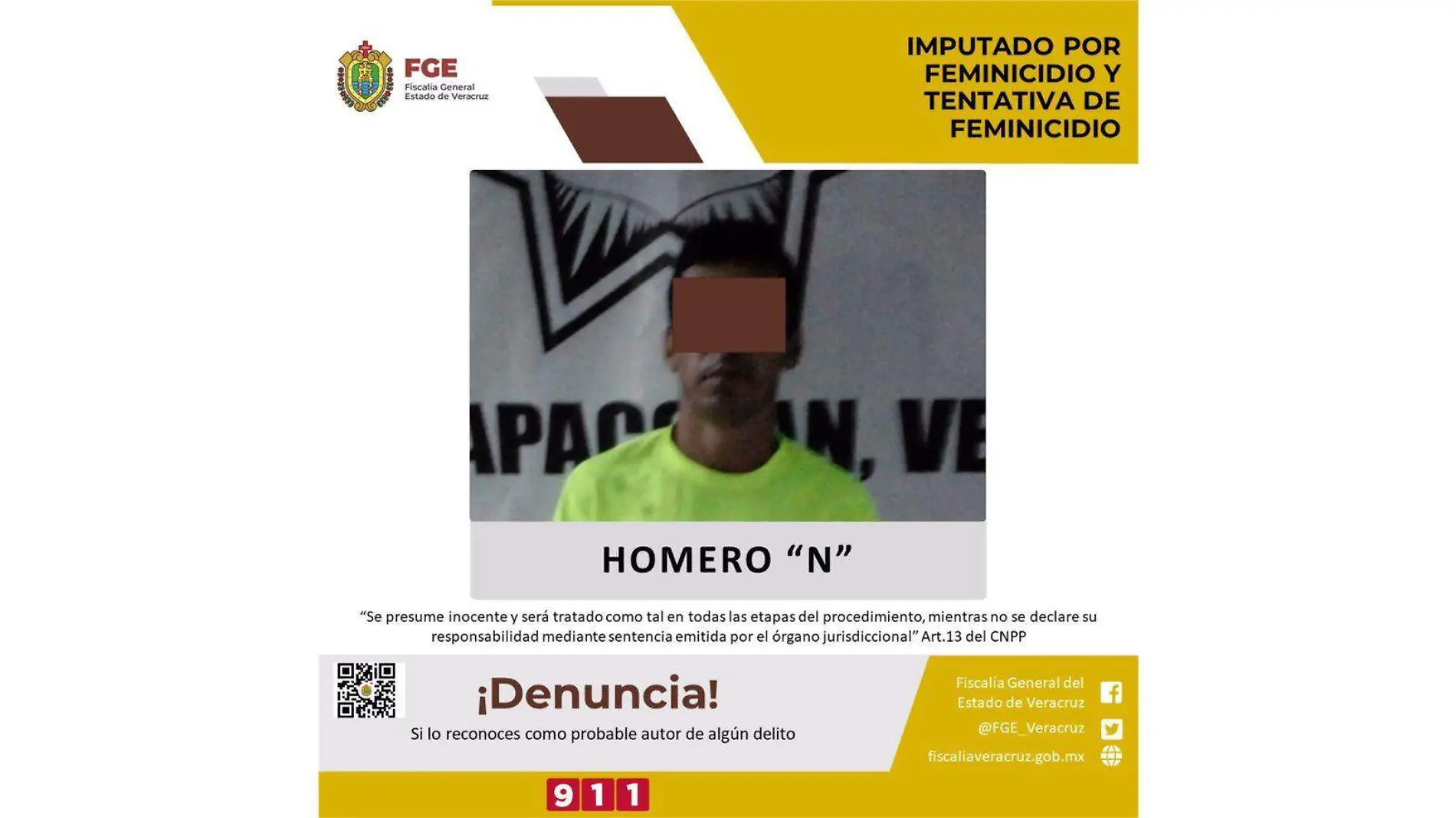 Cae presunto feminicida